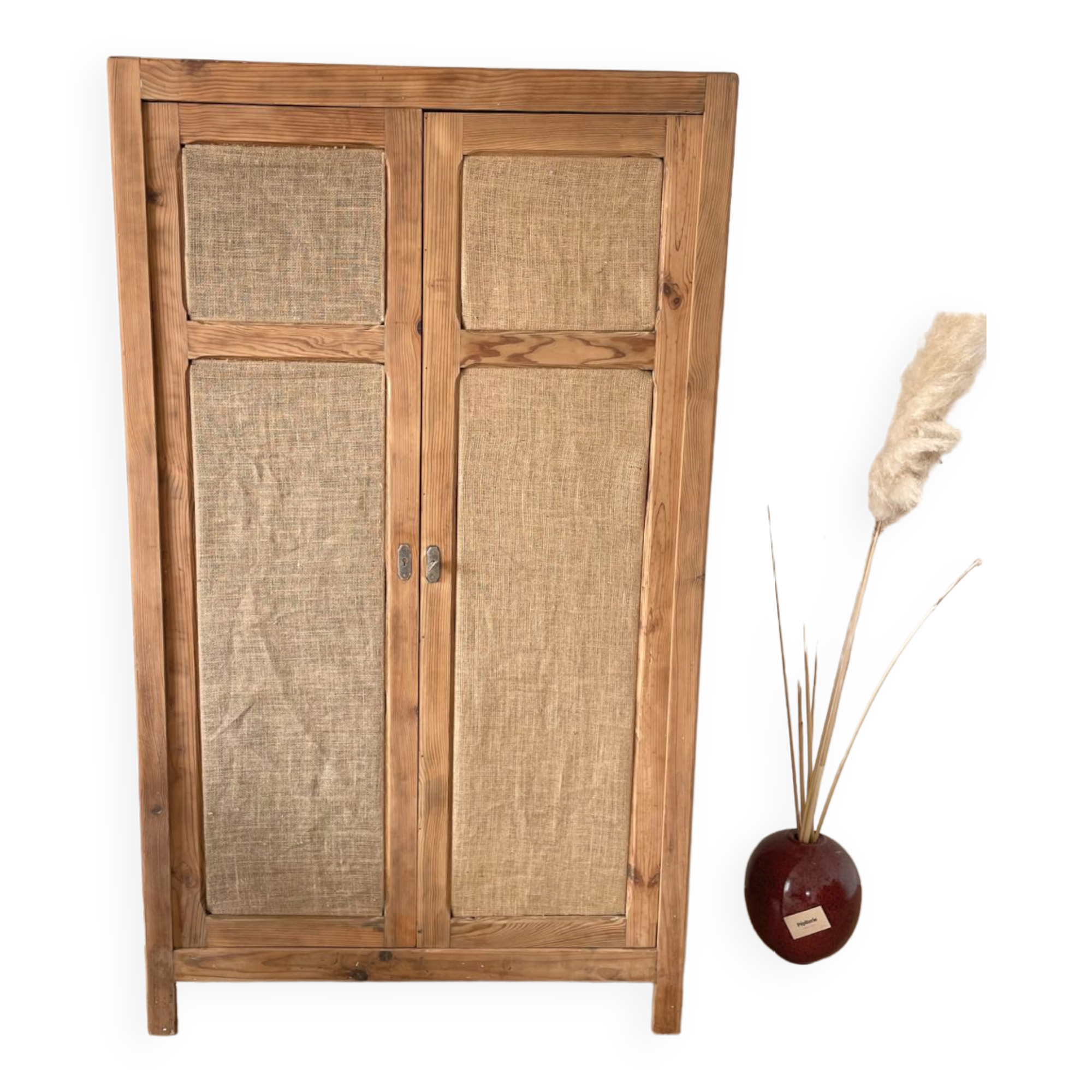 Wardrobe Parisian vintage raw wood bohemian
