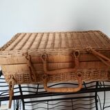Rattan suitcase and box