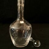 Engraved patterned glass carafe, late 19th century