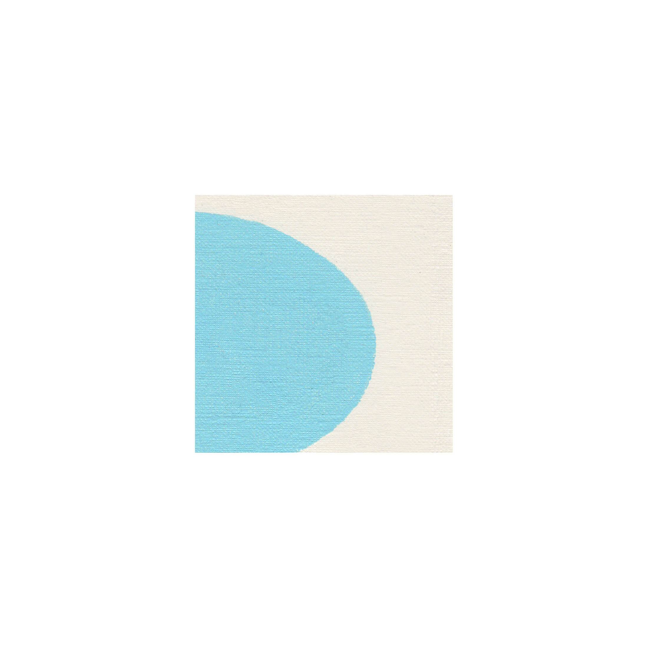 Abstract painting on paper - light blue illustration signed eawy.