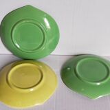 Three ceramic leaf cups 50s