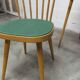 Baumann desk and chair, 1960s, Formica, wood and black, green seat