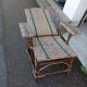 Rattan Chaise Longue Armchair, late 19th century Belle Epoque.