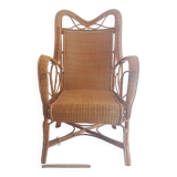 Rattan armchair and wicker vintage