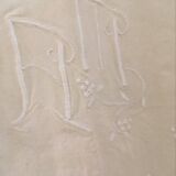 Old linen sheet monogrammed A M