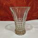 Old art deco flared glass vase - diamond point decor - height 15cm