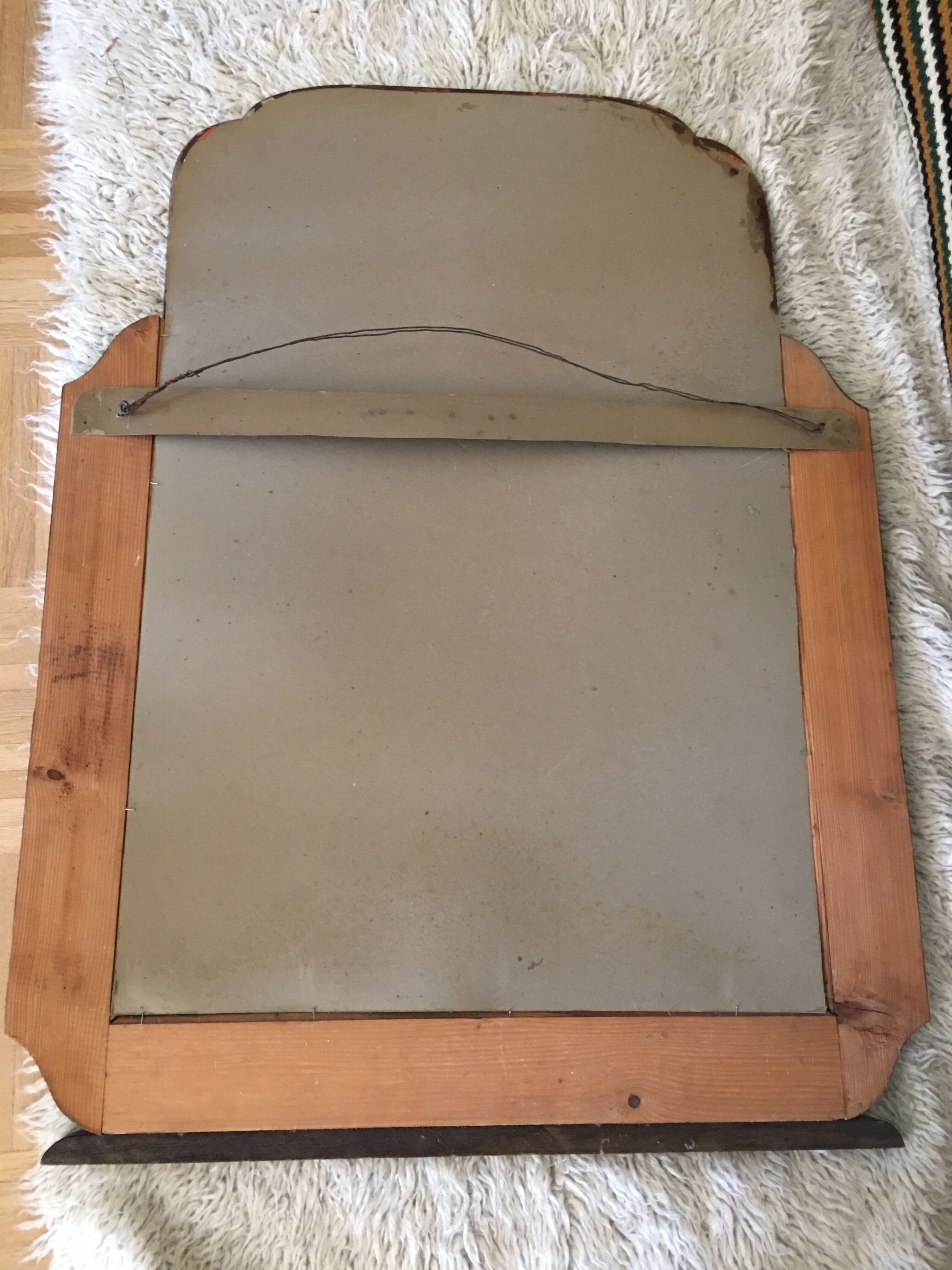 Venetian mirror art deco pink 77x101cm