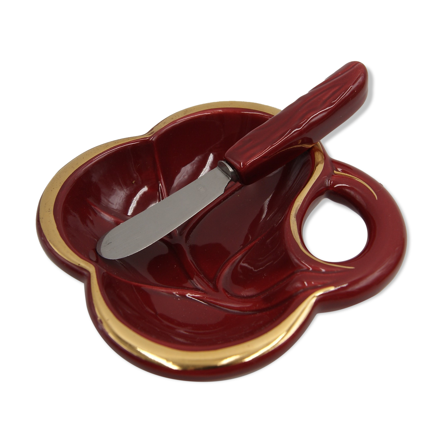 Butter maker and ceramic knife Poët Laval vintage