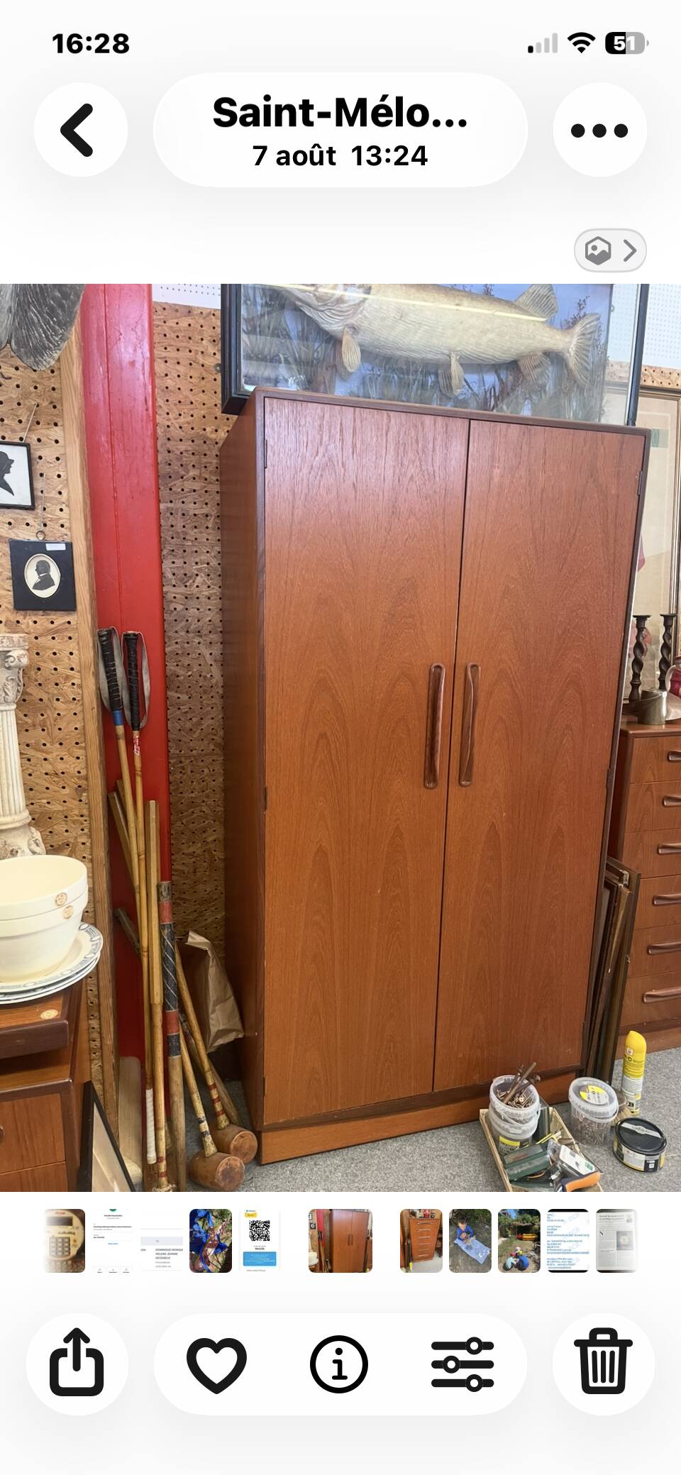 Vintage G-Plan wardrobe from the 1960s.