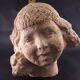 bust statuette sculpture terracotta style art deco 1930 little girl