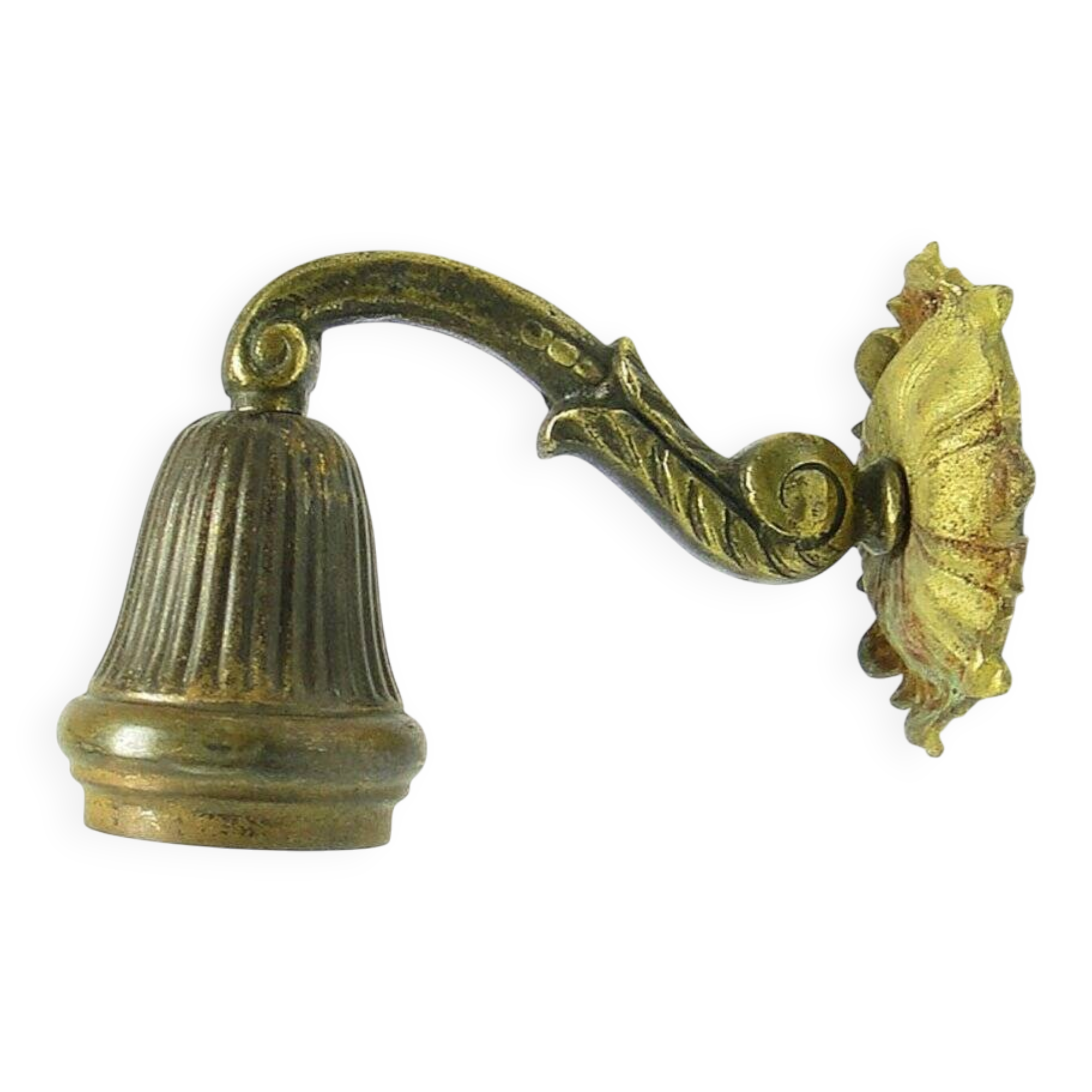 Antique wall lamp in metal, 1890s
