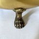 Hollywood Regency style umbrella stand, brass finish and lio pattern.