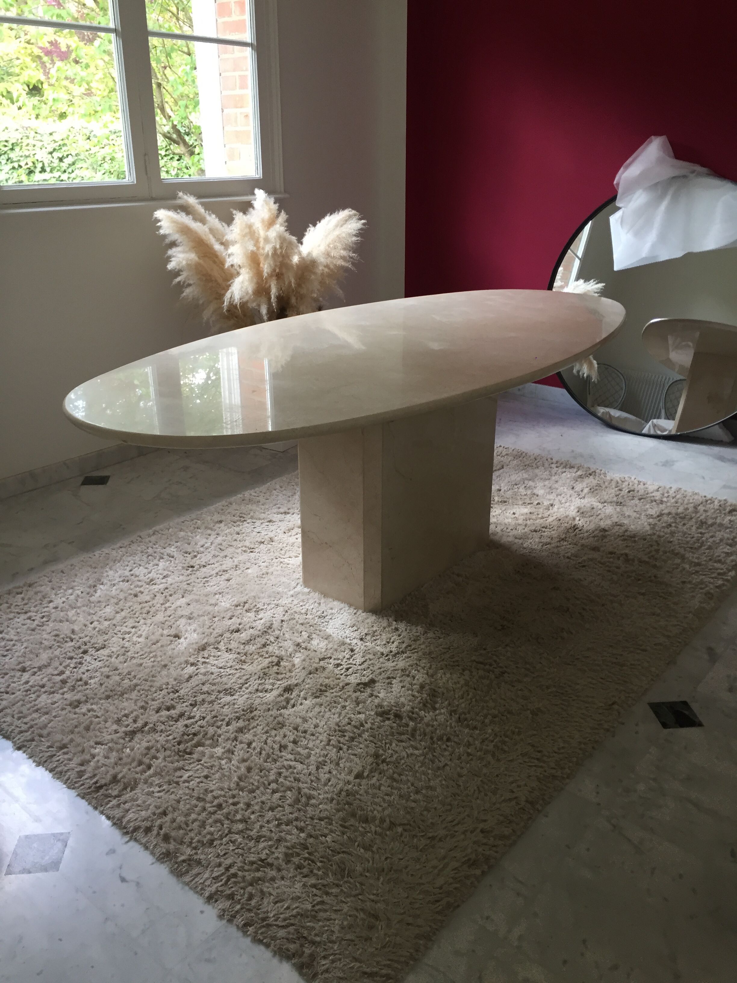 Travertine table
