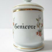 French porcelain genièvre spice pot