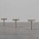 Vintage Mid-century design stool in chrome with white leather seat, 1970s