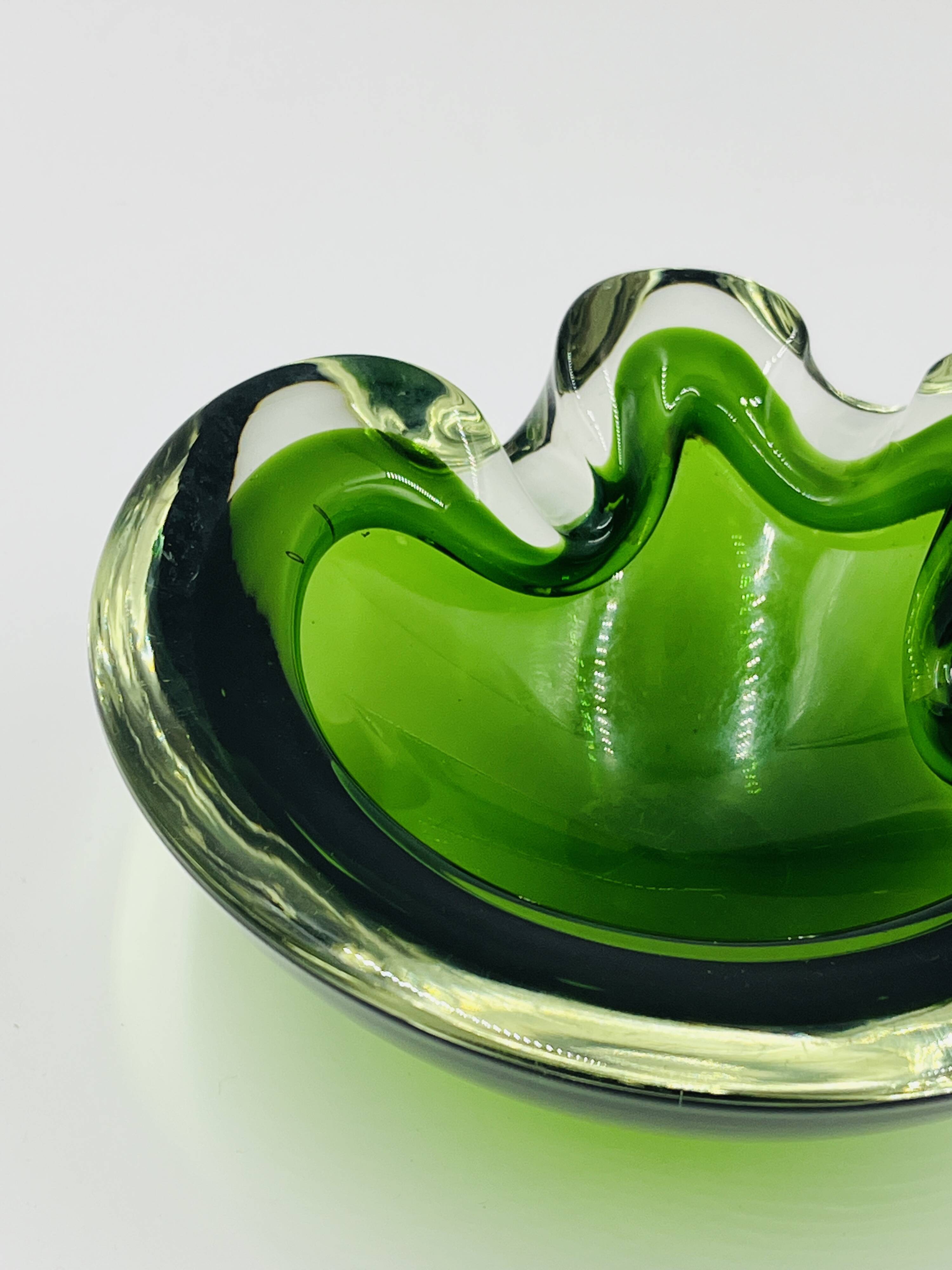 Cendrier vide-poche Murano en verre Sommerso