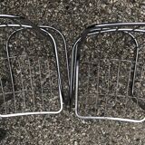 Lot of 6 chrome chairs Cidue edition, Italy 70s/80s