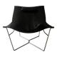 Design armchair Semana in black leather and steel by D. Weeks, limited edition 1980.