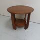 Table basse ronde en chêne Art Déco