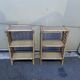 Pair of shelves or bedside tables in rattan 1970s.