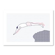 Illustration A4 naiade no. 6/8 bretagne baigneuse mer