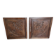 Paire de portes en bois sculpté en chêne