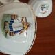 Set 6 bowls cow creamer semi porcelain old