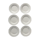 Série de 6 assiettes à dessert en porcelaine de Limoges