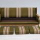 1970s, Danish vintage 3 seater, green fabric, oak wood, original condition.