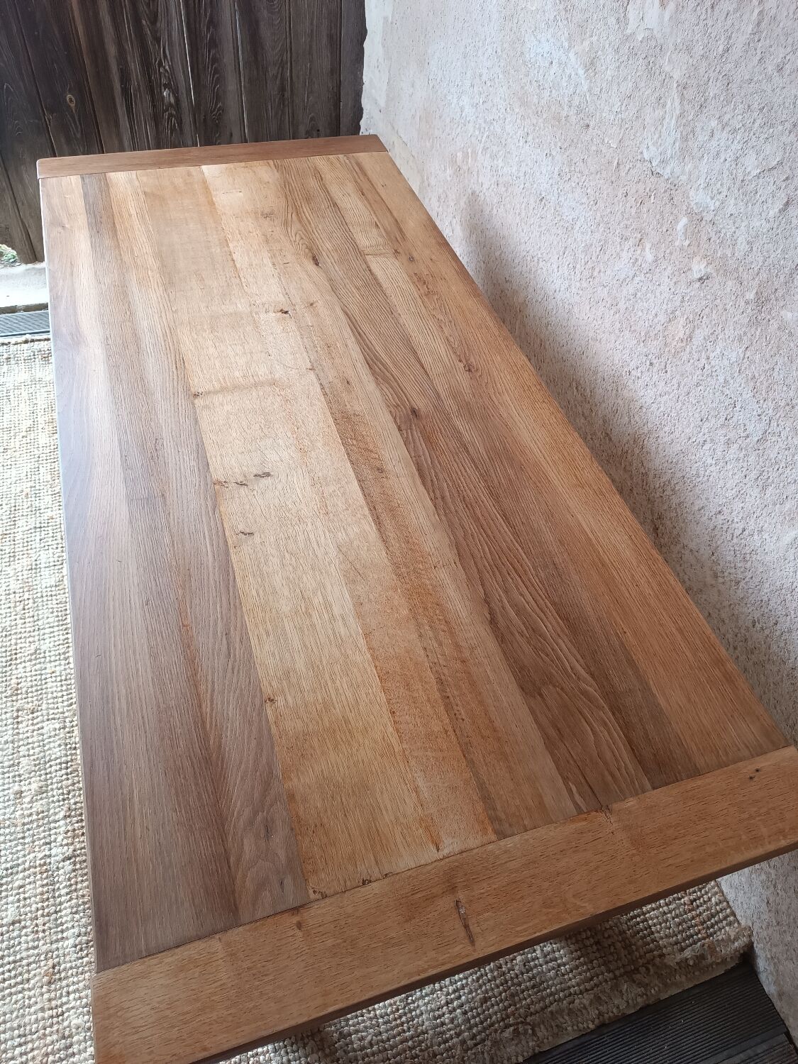 Solid wood farmhouse table