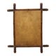 Antique Wooden Faux Bamboo Chinoiserie Mirror 63x52cm