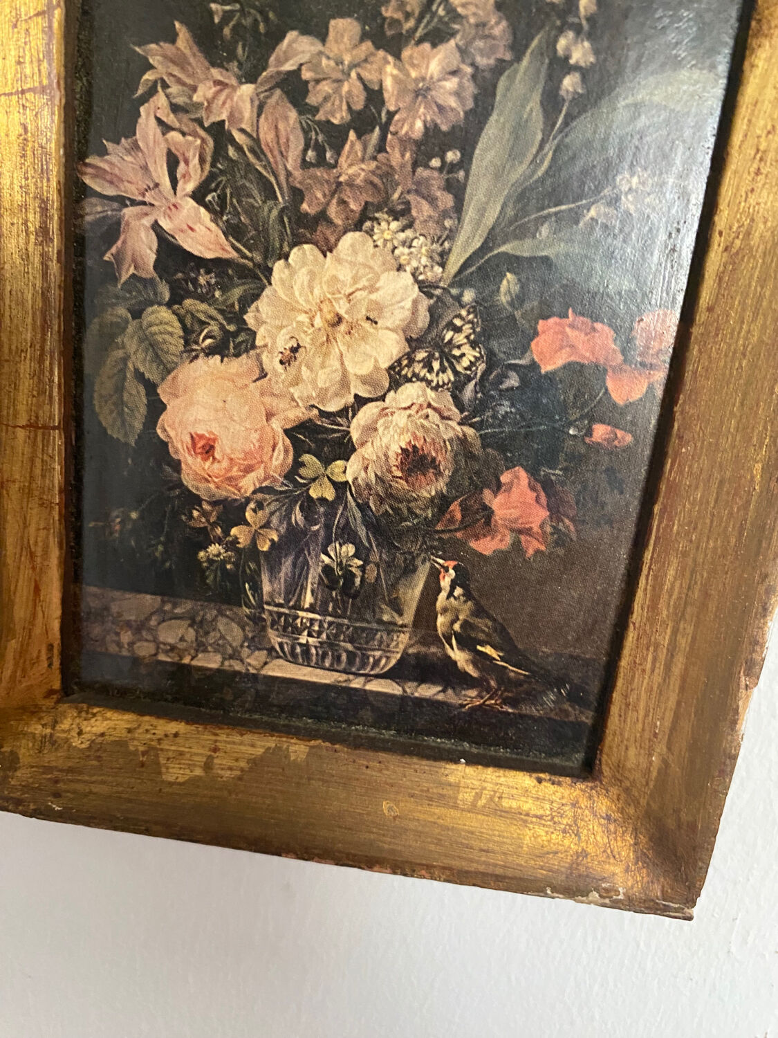 Woodcut of a bouquet of flowers