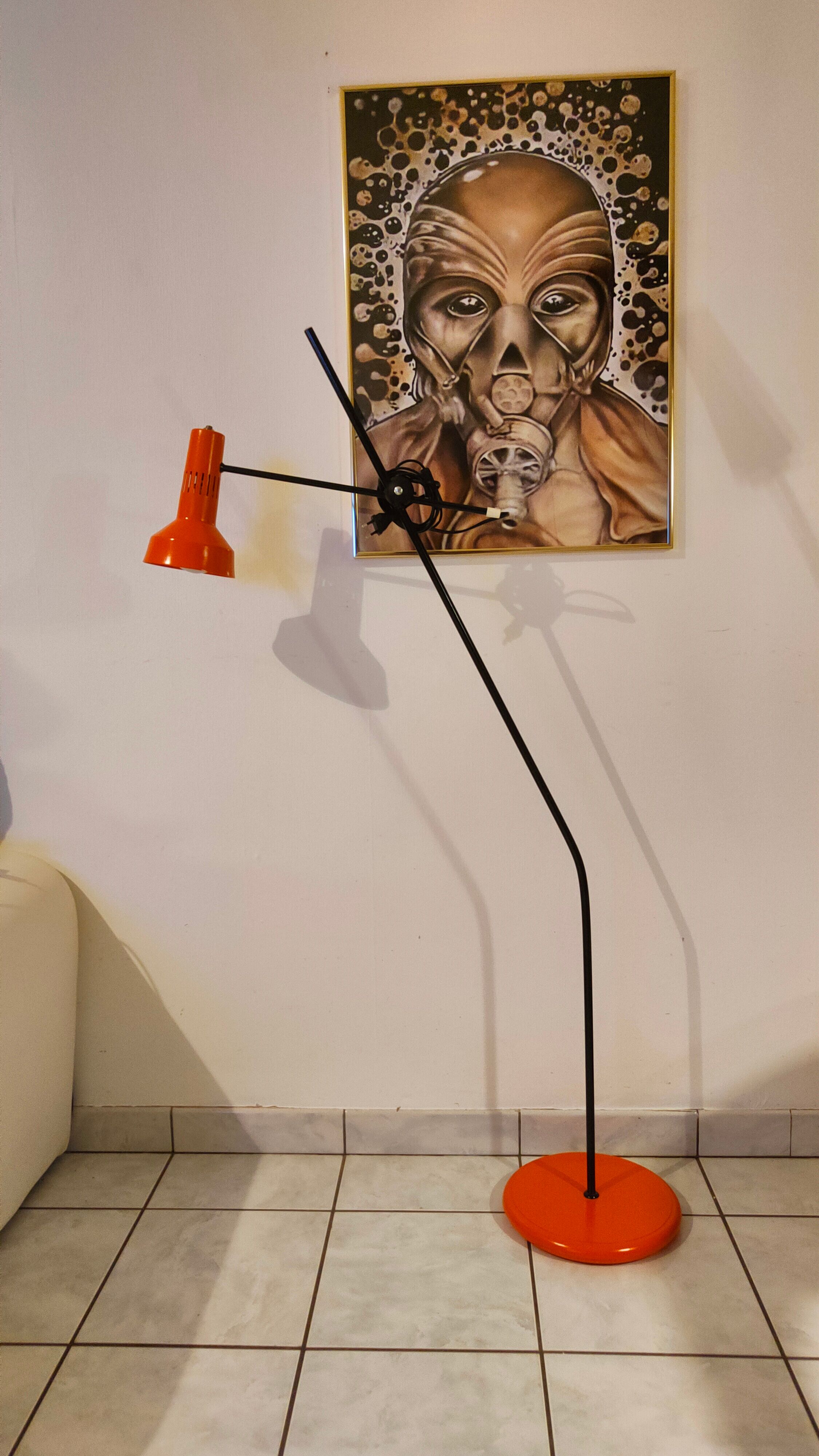 Vintage floor lamp straightener 1980