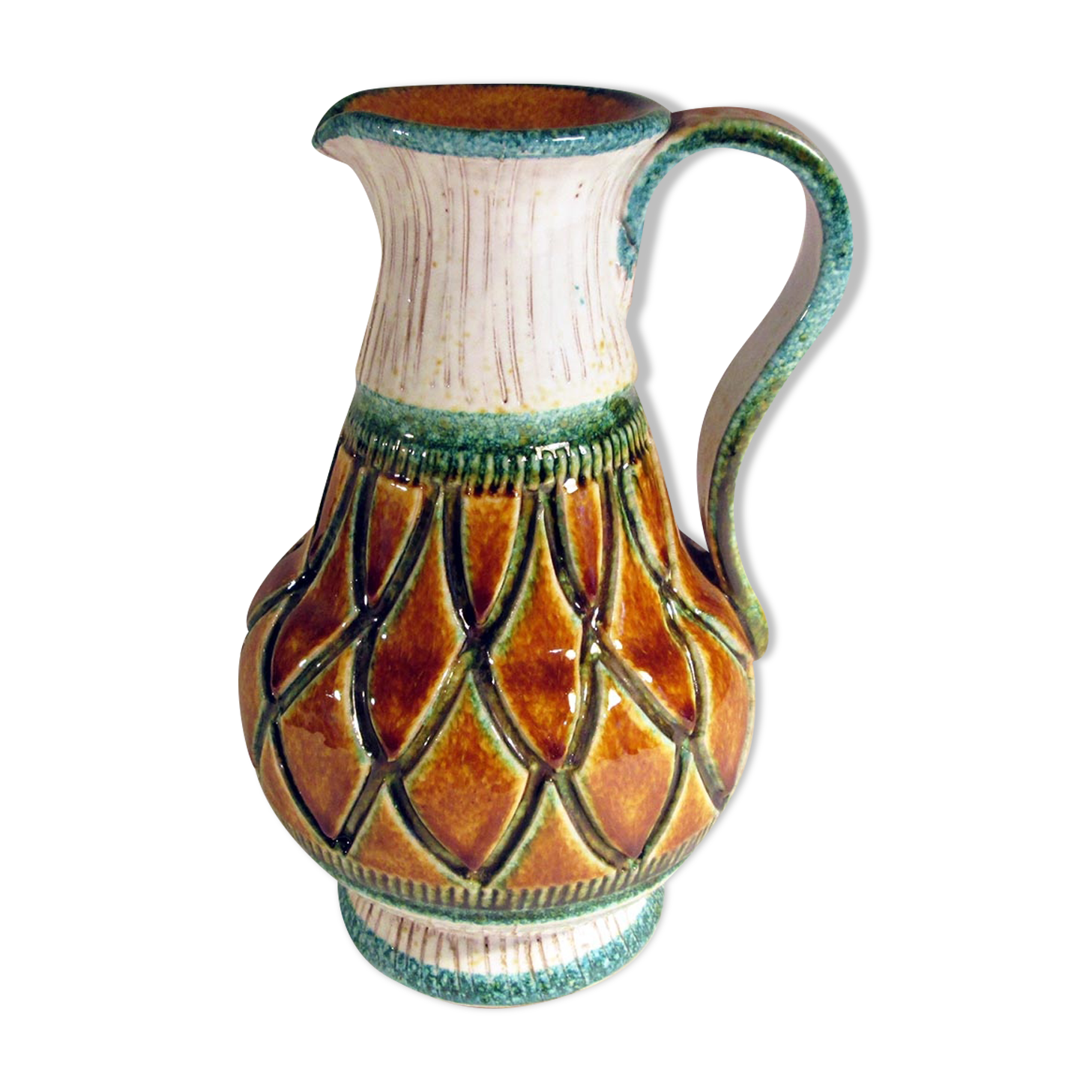 Colorful ceramic pitcher