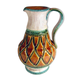 Colorful ceramic pitcher