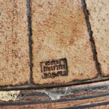 Coffee table in wood and ceramic signed Capron