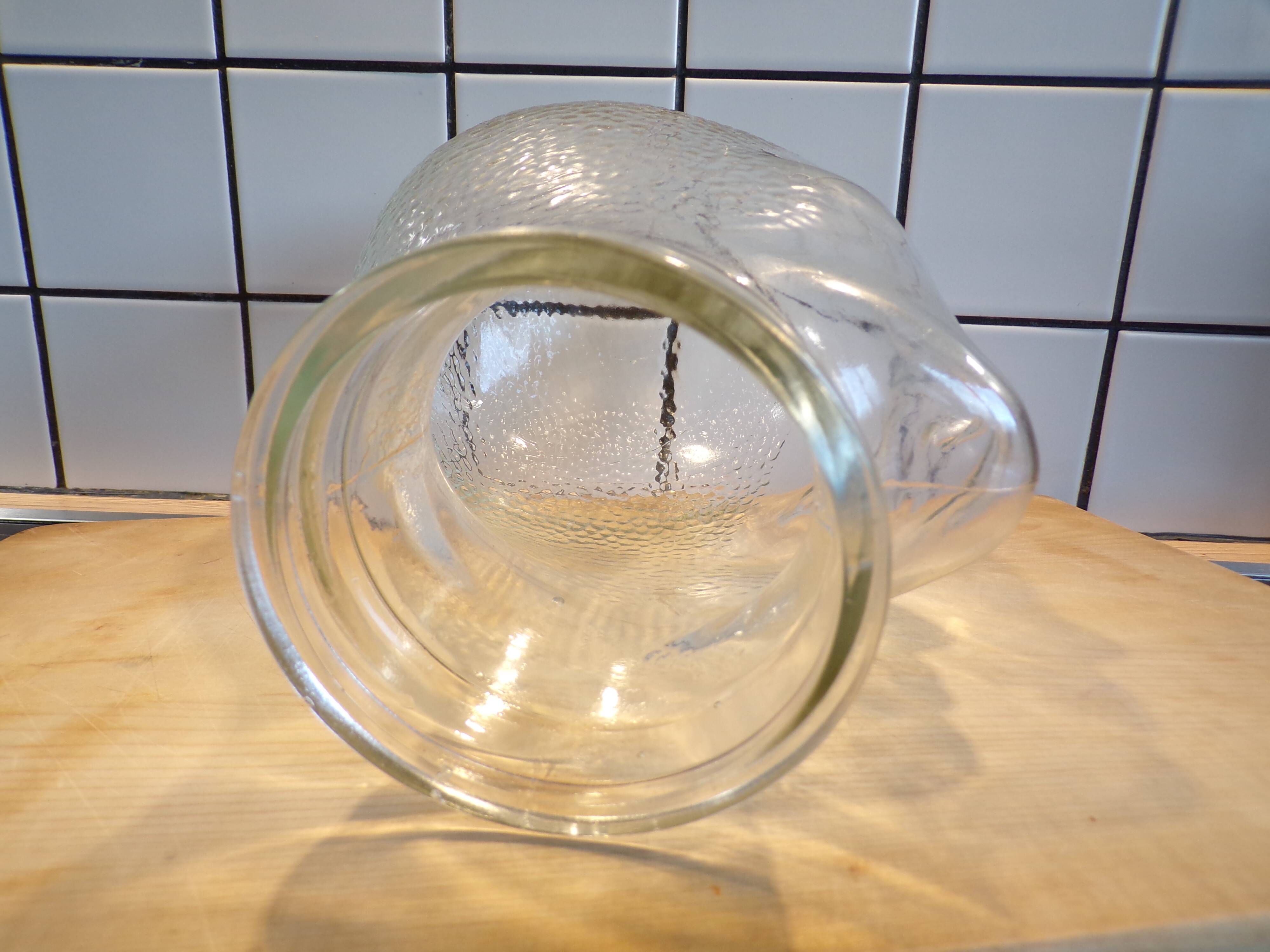 Vintage Clear Glass Hat Head