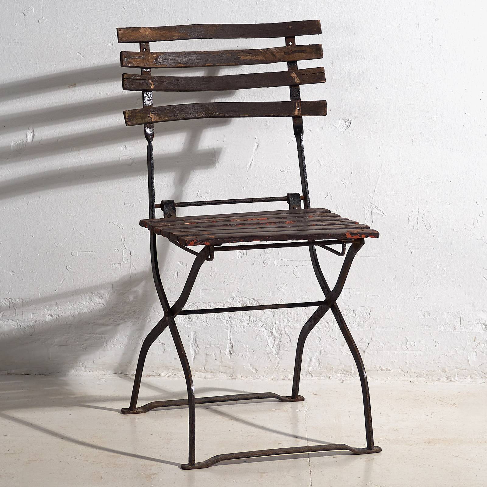 Antique outdoor folding chairs (c.1920). Set of 4 pieces #33