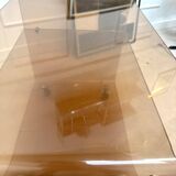 Smoked plexiglass coffee table