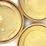 Set of 3 hand-turned stoneware plates