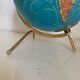 Globe vintage 1975 terrestre verre tripode doré Taride