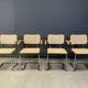 Set of 4 stackable vintage Marcel Breuer style armchairs, made in Italy, 1970s