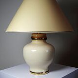 Cracked earthenware lamp Le Dauphin "Dynasty" Panama vintage 80s-90s