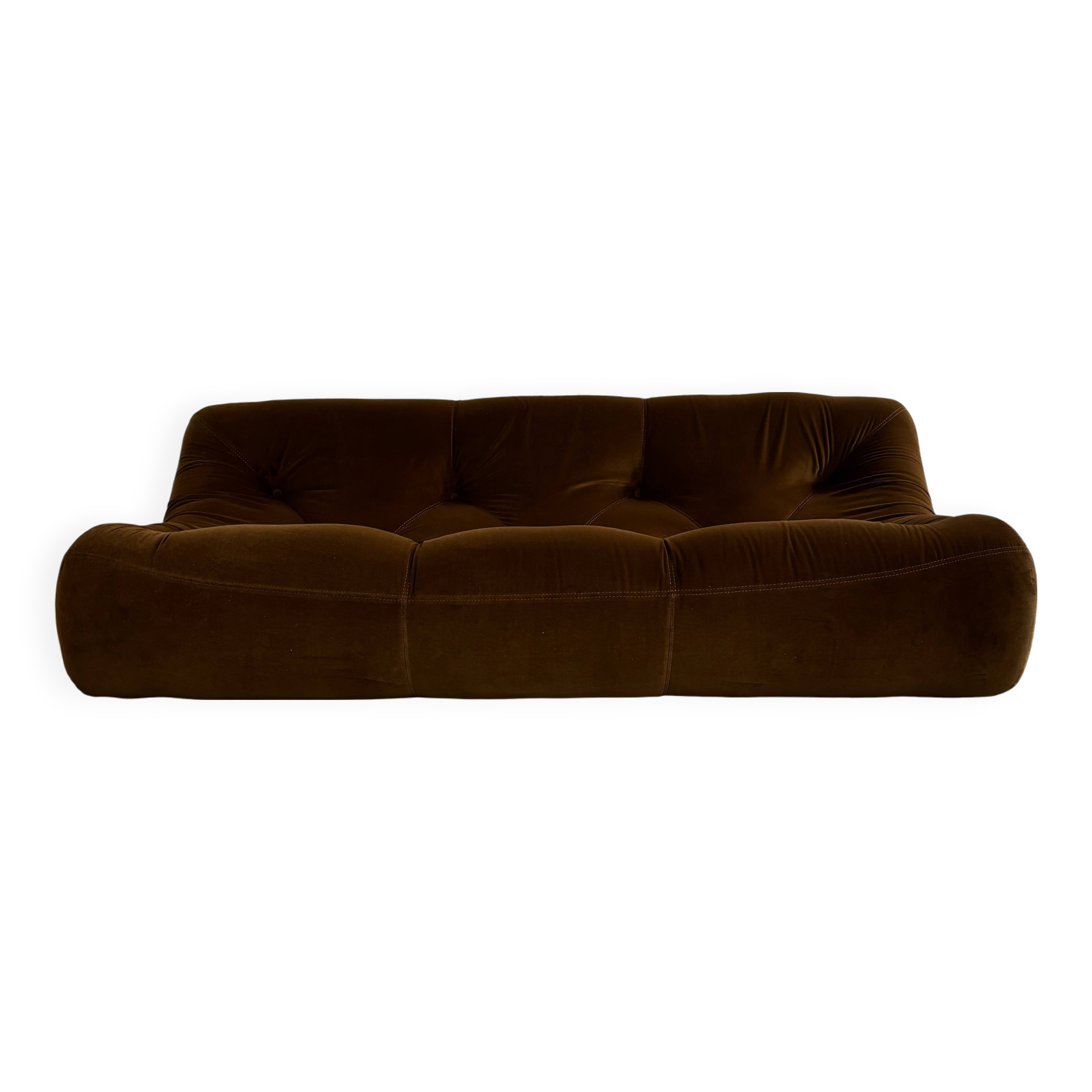 Kali 3 seater brown sofa