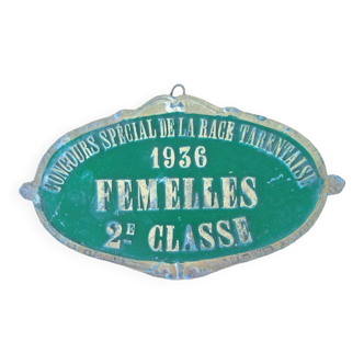 Plaque concours agricole - 1936