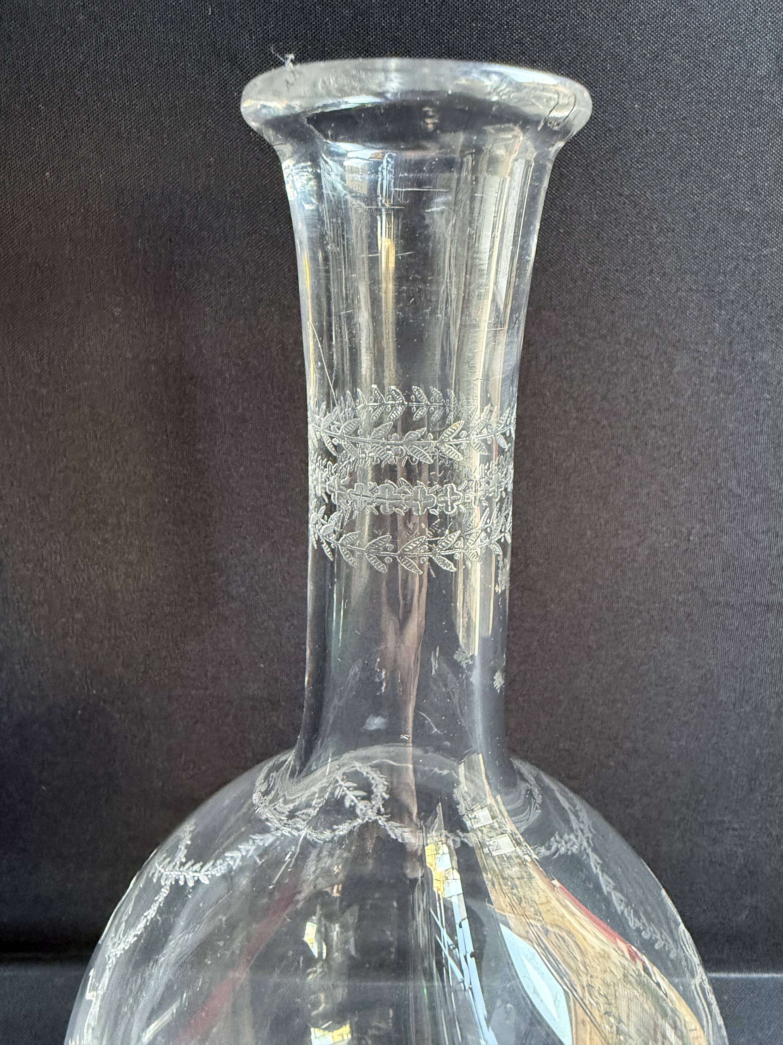 Engraved crystal carafe - Saint Louis Stella