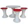 Midcentury Set of Three Tulip Stools and Coffee Table, Space Age, Germany, 1970s