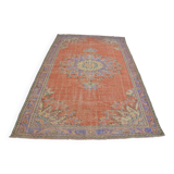 Orange Anatolian Vintage Turkish Rug sku 734