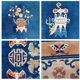 Art Deco Wool Handmade Rug Large 1920s with Bats