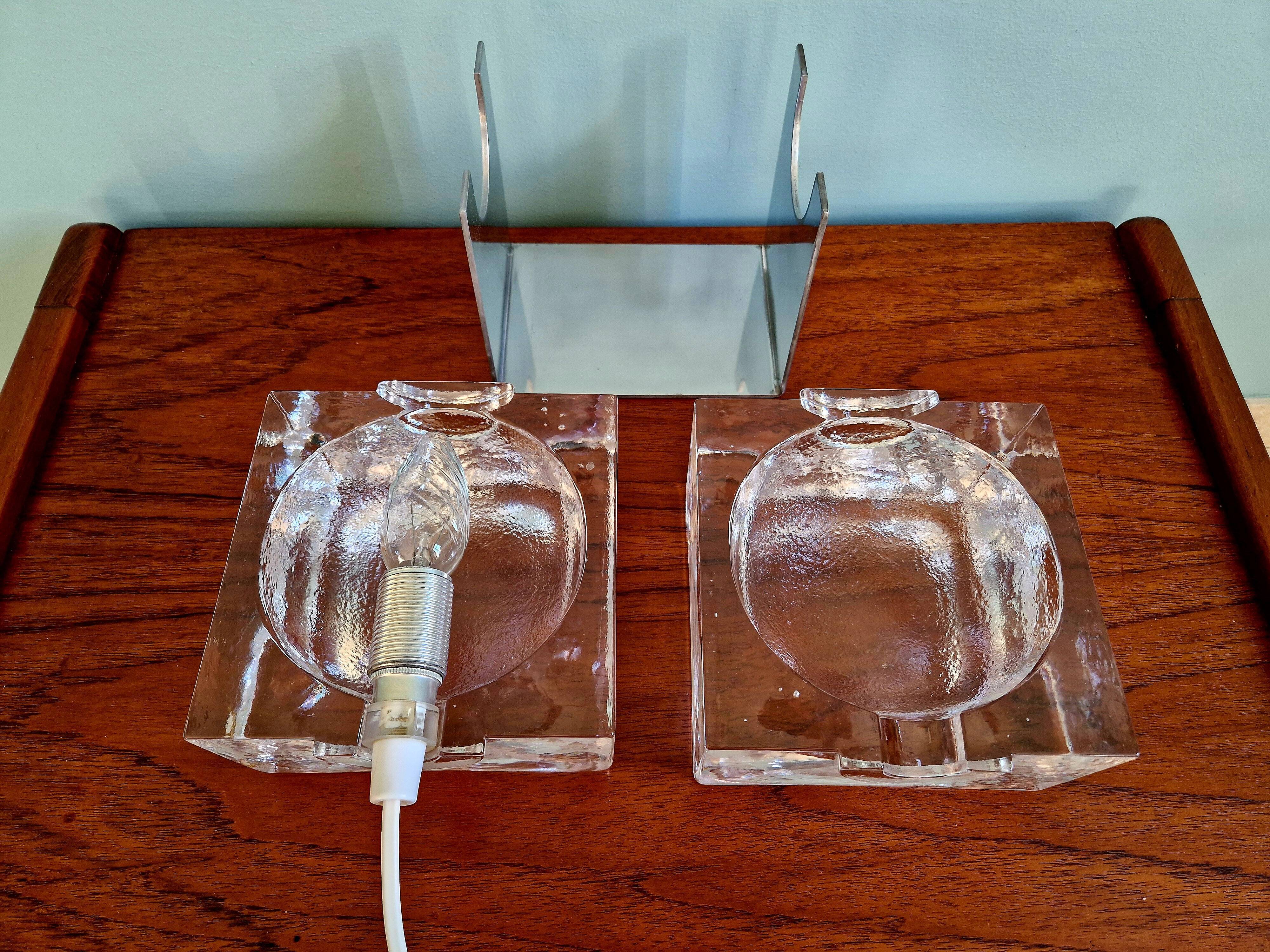 Scandinavian lamp Ice Cube, Pukeberg (Sweden), 1970